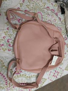 Cute Pink Faux Leather Backpack