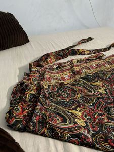 Bohemian Paisley Print Wrap reversible Skirt,  fre