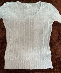 Pure Collection Gray Knit Top