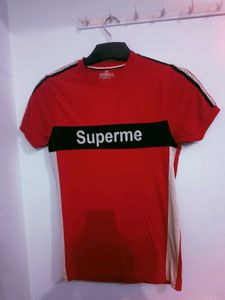 Red 'Superme' Graphic Tee