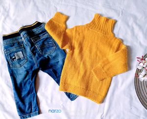 Very Beautiful Baby Boy Wool Top And Blue Jens