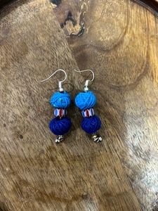 Blue Tassel Earrings