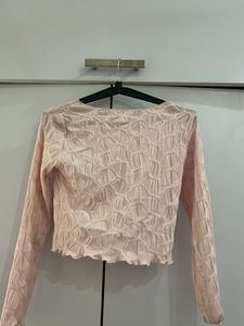Cute Textured Long Sleeve Top