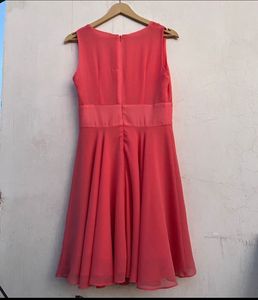 Coral Chiffon Party Dress