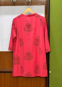 Pink Printed Kurta