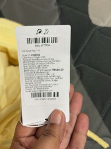 Yellow midi dress