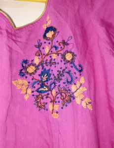 Pink Embroidered Kurta 🩷