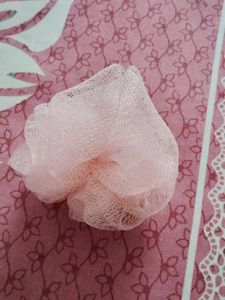 75.Pink Mesh Bath Puff