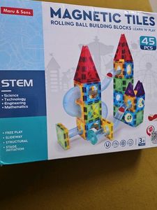 STEM Magnetic Tiles Rolling Ball Building Blocks