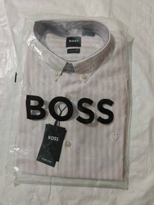 Men's Pink Striped Button-Down Shirt