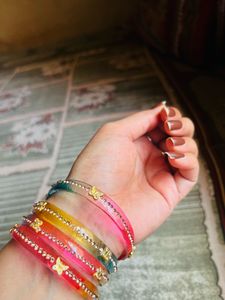 Crystal jelly Bangles never used