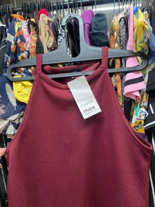 Maroon Sleeveless Tank Top