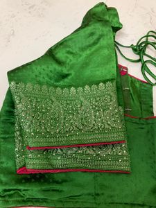 Elegant Green Silk Saree