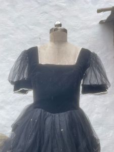 Elegant Black Tulle Dress