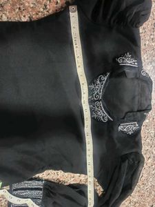 Elegant Black dress with pent dupatta