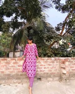 Not used totally new Burgundy Floral Kurta Set