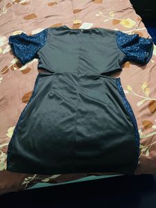 Sparkling Navy Blue Sequin Dress