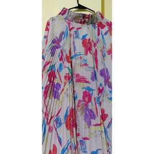 Vintage Floral Pleated skirt