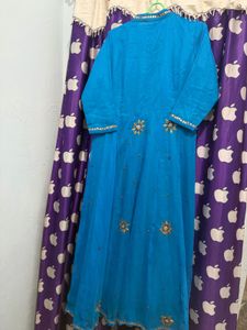 Beautiful Blue Embroidered gown