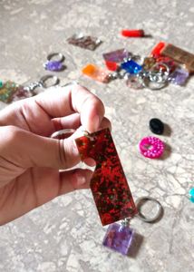 Sparkly Red Heart Keychains (2-Piece Set)