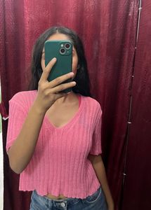 Pink Crop Tee