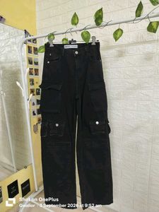 Bershka Cargo Denim Jeans