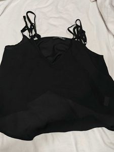 Chic Black Spaghetti Strap Top