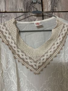 Embroidered Boho Style Kurta cum top