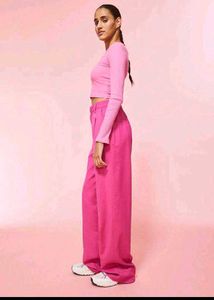 Pink Wide Leg Trousers XS