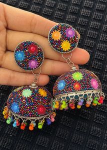 Boho Beaded Jhumkas