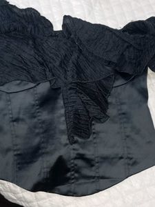 Elegant Black Velvet Corset Top