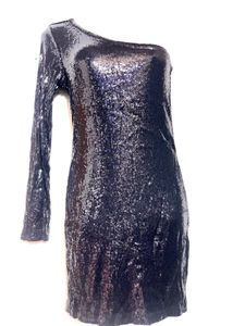 Sequin One-Shoulder Dress
