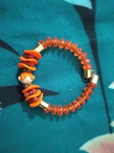 Bohemian Orange Beaded Bracelet