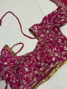 Pink Embroidered Lehenga Choli Set