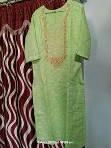 Light Green Embroidered Kurta