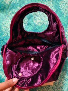 Elegant Purple Velvet Clutch