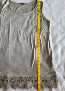 Sleek Grey Sleeveless Top