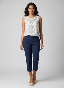 Elegant Floral Sleeveless Top