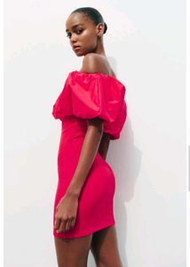 ZARA Off-Shoulder Ruffled Dress