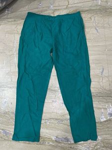 Teal Green Cotton Pants