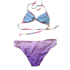 Rainbow Tie-Dye Bikini Set