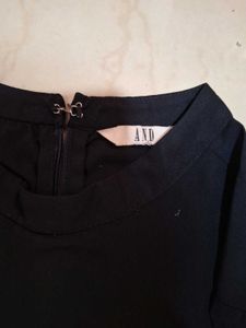 Black Midi Dress with Swirl Sleeves