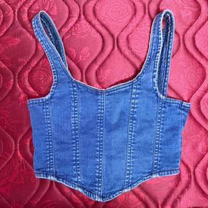 Denim Corset Top