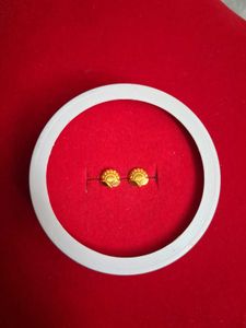 Golden Stud Earrings Gold