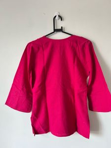 Embroidered Pink Kurta