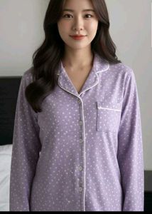 Warm Korean Lilac Sleep Shirt 💜