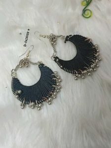 multi designer antic  lock silk handmade earrings