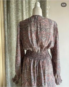 Elegant Paisley Print Maxi Dress