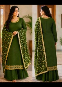 Green unstitched suite