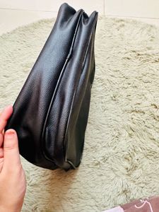 Picasso Black Faux Leather Crossbody Bag